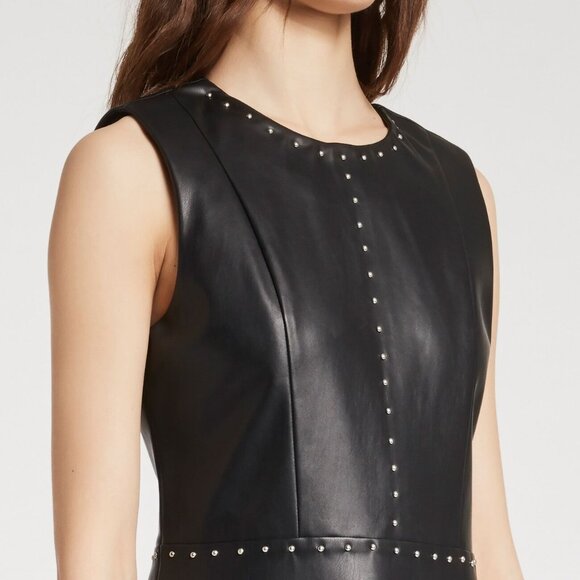 Forever 21 Black Leather Rivet Dress - Picture 2 of 12